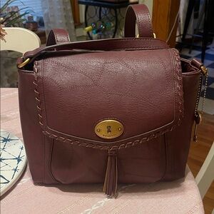 NWOT Rosetti Wine Shoulder Bag/Purse with Tassel